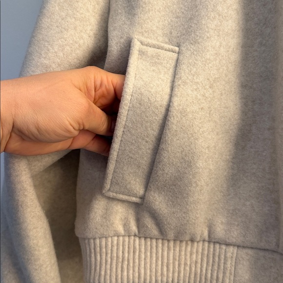 NWT Zara Soft Cropped Bomber Jacket with Pockets XXL Off-White Ecru - Picture 12 of 13